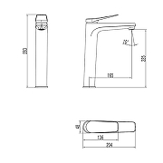 Смеситель для раковины Lemark Bronx LM3709GM Графит-9