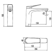 Смеситель для раковины Lemark Bronx LM3737GM Графит-4