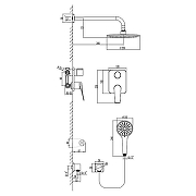 Душевая система Lemark Bronx LM3729GM Графит-1
