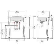 Консоль под раковину Devon&Devon Lady 63 DELADYCR Хром-2