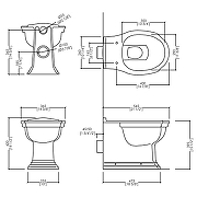 Унитаз Devon&Devon Westminster IBWCWBTW приставной без сиденья-2