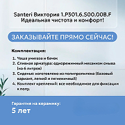 Унитаз-компакт Santeri Виктория 1.P301.6.S00.00B.F с бачком и сиденьем-3