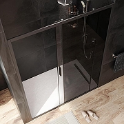 Душевая дверь AM.PM Gem 150 W90G-150-1-195BG профиль Черный матовый стекло тонированное-прозрачное-2