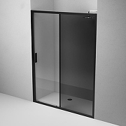 Душевая дверь AM.PM Gem 150 W90G-150-1-195BG профиль Черный матовый стекло тонированное-прозрачное-4