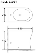 Биде Aquanet Roll-B CL-12249F 210768 цвет Белый-1