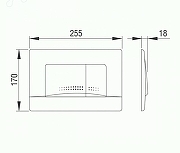 Клавиша смыва Pestan 40006360 Active Белая глянцевая-1