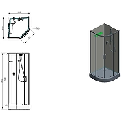 Акриловый поддон для кабины Aquanet Passion EVO 80х80 267909 Белый-3