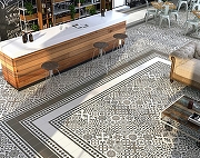 Керамическая плитка Ceramica Ribesalbes Antigua Base Negro PT02244 напольная 20х20 см-1