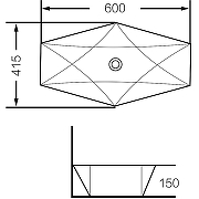 Раковина накладная Grossman 60 GR-3030 Белая-3