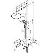 Душевая система AM.PM Like F0780722 Черная матовая-20