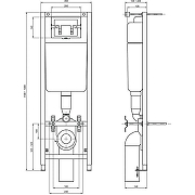 Инсталляция Ideal Standard Connect W3710AA для унитаза с клавишей смыва Хром-5