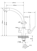 Смеситель для кухни Viko V-5264 Темная бронза-1