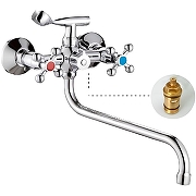 Смеситель для ванны Viko V-2325 универсальный Хром-1