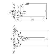 Смеситель для ванны Viko V-6925 универсальный Хром-1