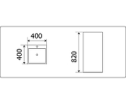 Раковина CeramaLux 40 P7004LMB Черная матовая-2