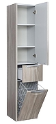 Шкаф пенал Aquaton Сильва 32 R 1A215603SIW6R подвесной с бельевой корзиной Дуб фьорд-1