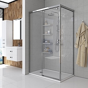 Душевой уголок Aquaton Ritsa 120x80 L 1AX001SSXX000 профиль Хром стекло прозрачное-2