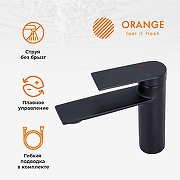 Смеситель для раковины Orange Berni M09-021b Черный матовый-1