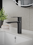 Смеситель для раковины Orange Berni M09-021b Черный матовый-3