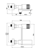 Смеситель для ванны Orange Push M01-100cr Хром-5