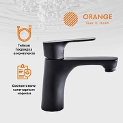 Смеситель для раковины Orange Aristo M19-021b Черный матовый-2