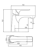 Смеситель для раковины Orange Aristo M19-021b Черный матовый-13