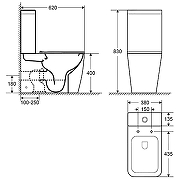 Унитаз-компакт Ceruttispa Mimi CT8707 с бачком и сиденьем Микролифт-7