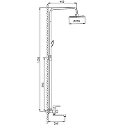 Душевая система Frap F2441 Белая Хром-6