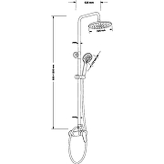 Душевая система ESKO ST1200 Хром-4