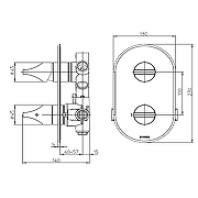 Смеситель для душа Bossini Apice Z00500.030 с термостатом Хром-3