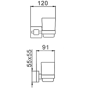 Стакан для зубных щеток Frap F303 F30306 Сатин-1