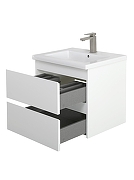 Тумба под раковину BelBagno Структура (Kraft) 60 KRAFT-600-2C-SO-BO подвесная цвет Белый матовый-5