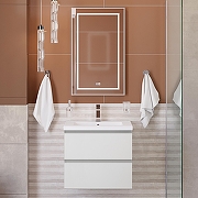 Тумба под раковину BelBagno Структура (Kraft) 60 KRAFT-600-2C-SO-BO подвесная цвет Белый матовый-7