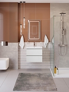 Тумба под раковину BelBagno Структура (Kraft) 60 KRAFT-600-2C-SO-BO подвесная цвет Белый матовый-8
