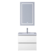 Тумба под раковину BelBagno Структура (Kraft) 60 KRAFT-600-2C-SO-BO подвесная цвет Белый матовый-9