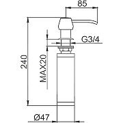 Дозатор для моющего средства Frap F405 Хром-10
