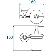 Дозатор для жидкого мыла Cezares Olimp-SOI-01-M Хром-1