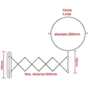 Косметическое зеркало Frap F6408 с увеличением Хром-11