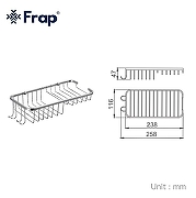 Полка корзина Frap F338 Хром-10