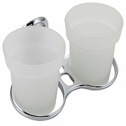 Стакан для зубных щеток Frap F15 F1508 двойной Хром-1