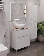 Шкаф пенал Aquanet Алвита New 35 R 277558 подвесной Белый матовый-20