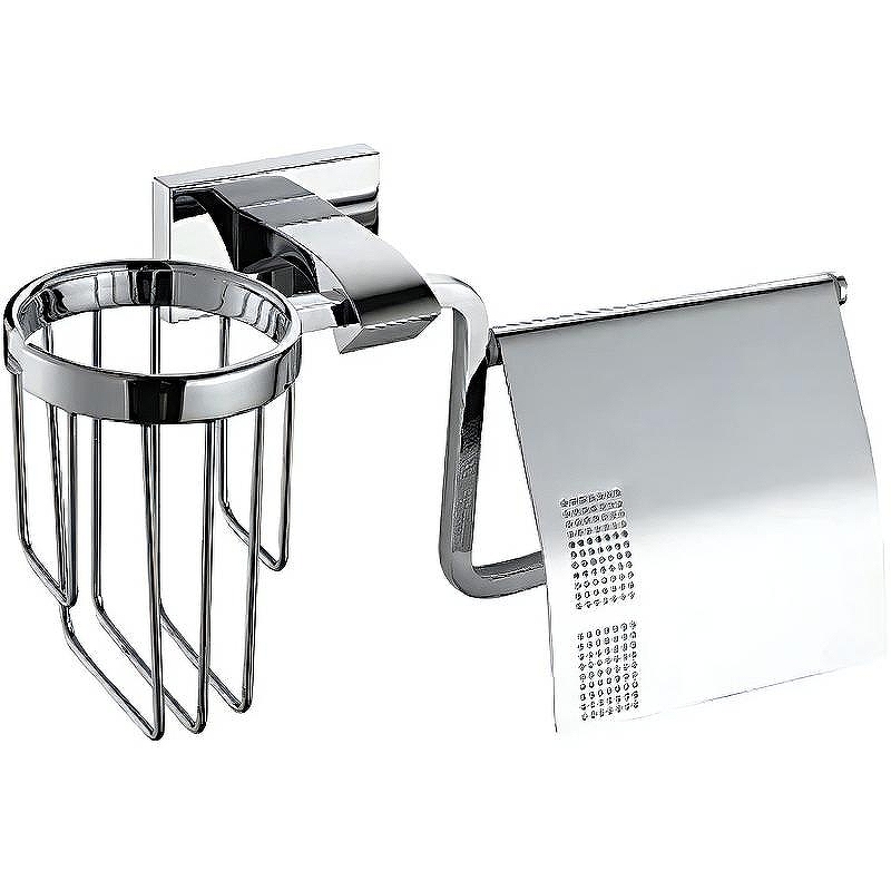 Держатель туалетной бумаги и освежителя воздуха Gappo G0703-10 с крышкой 