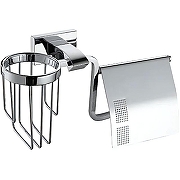 Держатель туалетной бумаги и освежителя воздуха Gappo G0703-10 с крышкой Хром