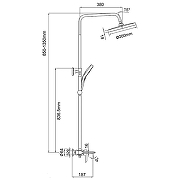 Душевая система Gappo G03-8 G2403-8 Белая Хром-3