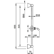 Душевой гарнитур Cezares Lord-SD-03/24-Bi Золото 24 карат-2