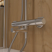 Душевая система Jacob Delafon Atom E26237-CP с термостатом цвет Хром-10