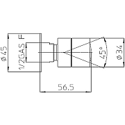 Боковая форсунка Bossini Tondo Mas I00147.030 поворотная Хром-3