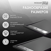Душевой поддон из искусственного камня WasserKRAFT Abens 120x80 20T06 Черный матовый-3