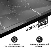 Душевой поддон из искусственного камня WasserKRAFT Neime 90х90 19T03 Черный матовый-5