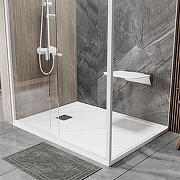 Душевой поддон из искусственного камня WasserKRAFT Rhin 120x90 44T07 Белый матовый-4